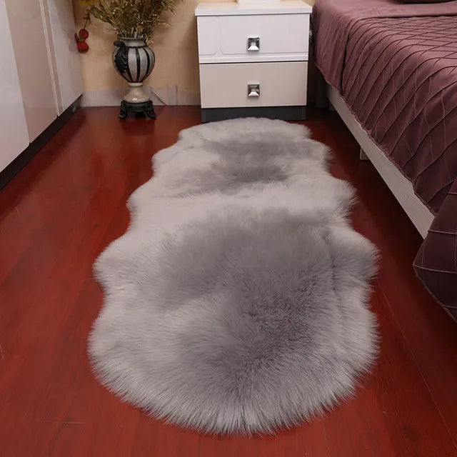 Tapis Shaggy Ovale Poil Long Moderne