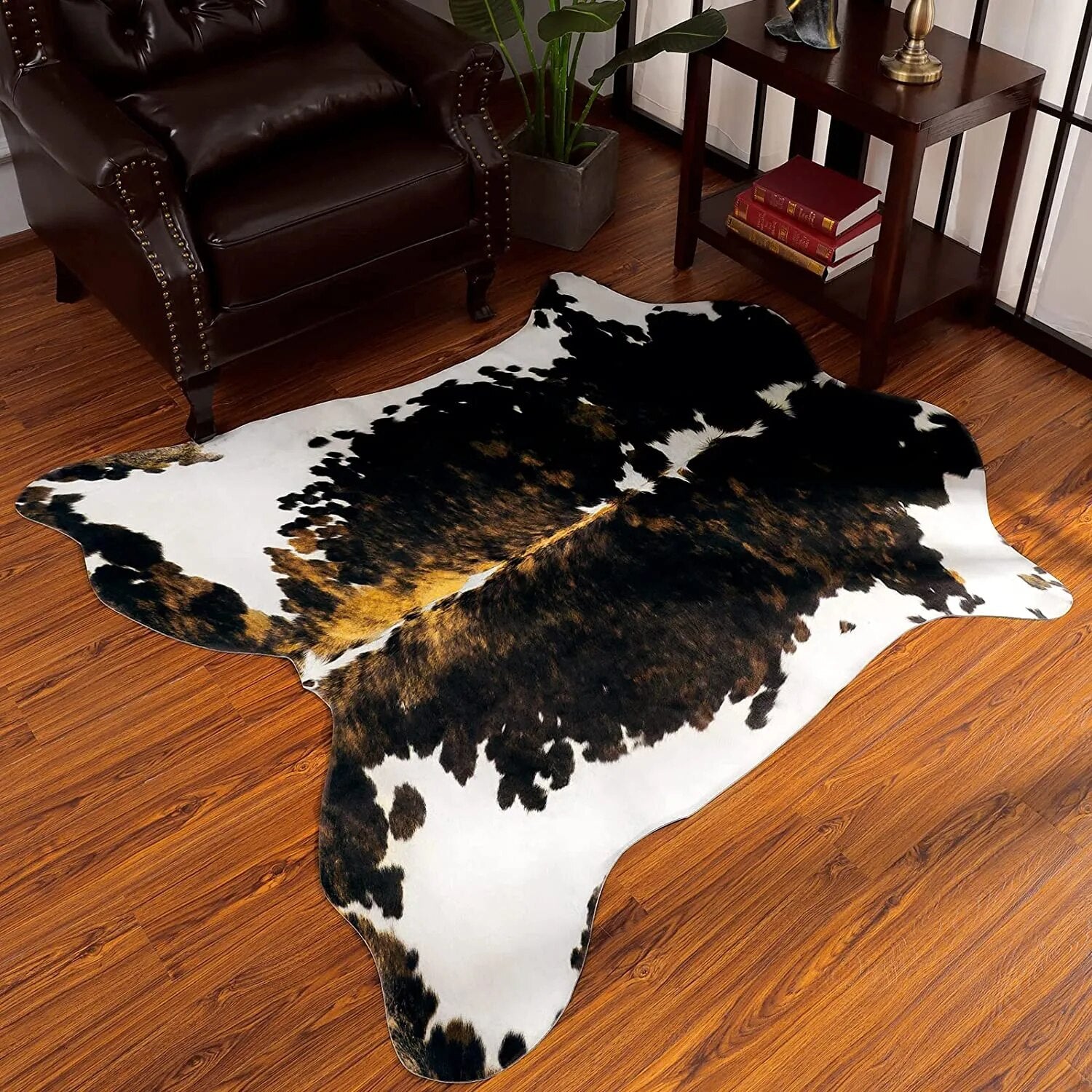 Tapis de Sol Peau de Vache, Style Americain