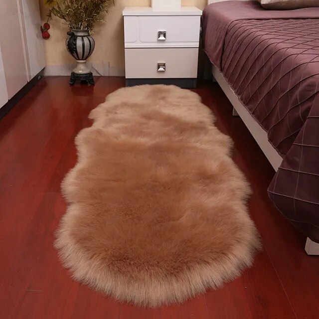 Tapis Shaggy Ovale Poil Long Moderne