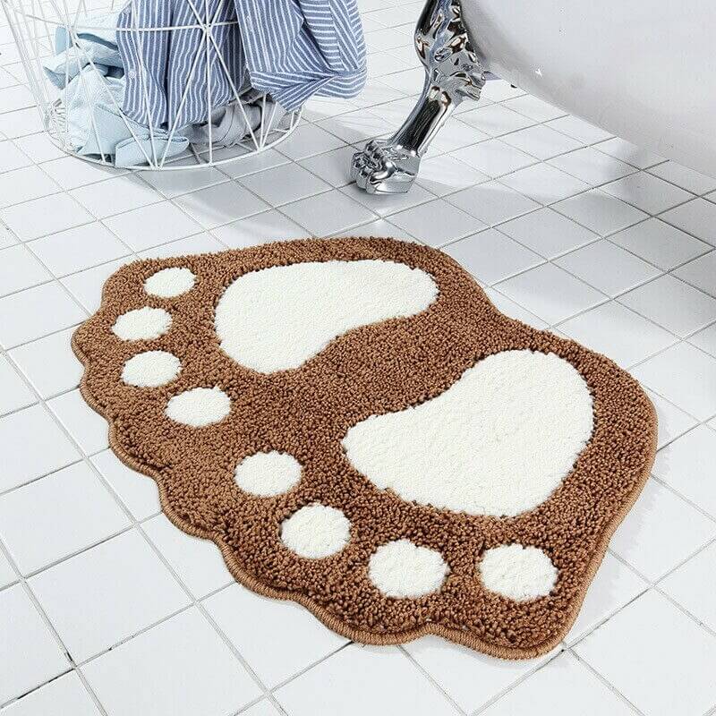 Tapis de bain antidérapant moelleux - Pieds